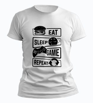 تیشرت غذا خواب بازی تکرار (Eat Sleep Game Repeat)